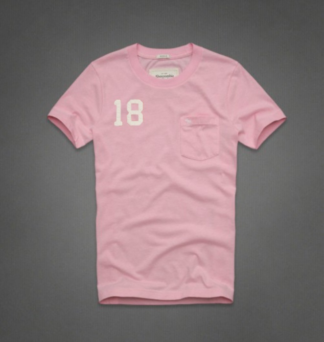 Abercrombie Fitch Hombres De Cuello Redondo Corto Remera AF5275